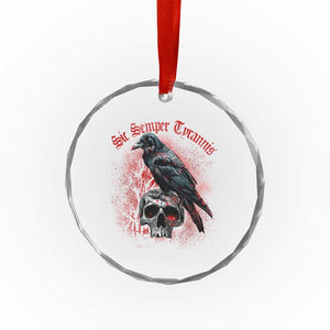 Sic Semper Tyrannis & Raven Crystal Glass Ornament Protest Feminist Activist TS10 Print Your Wear