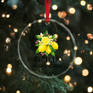 Sicilia Italia Fresh Lemon Crystal Glass Ornament Italian Sicilians Floral Citrus from Southern Italy TS02 Print Your Wear