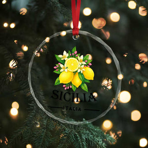 Sicilia Italia Fresh Lemon Crystal Glass Ornament Italian Sicilians Floral Citrus from Southern Italy TS02 Print Your Wear