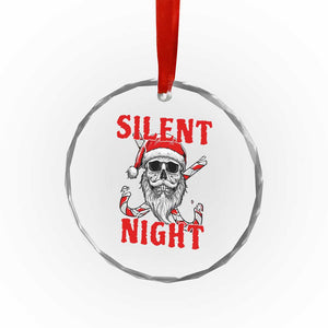 Silent Night Skull Christmas Crystal Glass Ornament Creepy Santa Gothic Holiday TS02 Print Your Wear