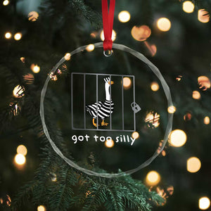 Silly Goose Crystal Glass Ornament Got Too Silly TS10 Print Your Wear