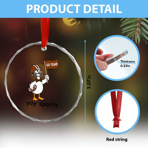 Silly Goose Football Crystal Glass Ornament Yays Sport TS14 Print Your Wear