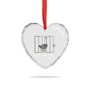 Silly Goose Heart Crystal Glass Ornament Got Too Silly TS10 Print Your Wear