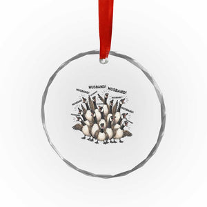 Silly Goose Husband Crystal Glass Ornament Funny Marriage Chaos Husbandhood TS12 Print Your Wear