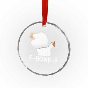 Silly Goose Meme Crystal Glass Ornament Retro F-Honk-F Funny Farm Animal TS10 Print Your Wear