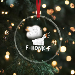 Silly Goose Meme Crystal Glass Ornament Retro F-Honk-F Funny Farm Animal TS10 Print Your Wear