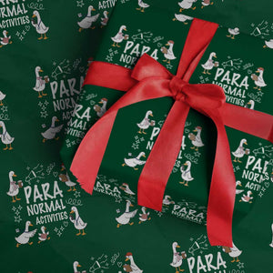 Silly Goose Para Normal Activities Wrapping Paper Roll Funny SPED Teachers Aide Para Normal Activities TS14 Green Print Your Wear