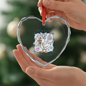 Silly Goose Teacher Club Heart Crystal Glass Ornament Funny Back to School First Day TS14 Print Your Wear