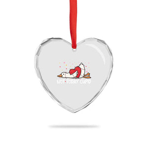 Silly Goose Valentine Heart Crystal Glass Ornament Not Today Cupid TS14 Print Your Wear