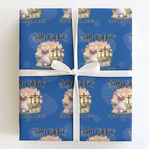 Silly Rabbit Easter Is For Jesus Wrapping Paper Roll Christian Easter TS14 Royal Blue Print Your Wear