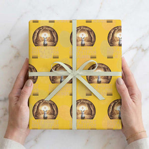 Silly Rabbit Easter Is For Jesus Wrapping Paper Roll Christian Jesus Easter TS14 Yellow Print Your Wear