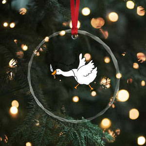 Sily Goose Meme Crystal Glass Ornament Funny Quote You Were Never An Option TS14 Print Your Wear