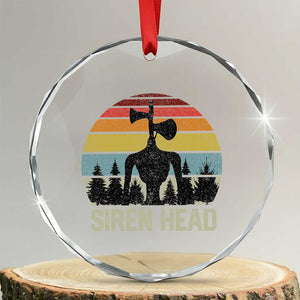 Siren Head Crystal Glass Ornament Retro American Cryptid TS10 Transparent Glass 3'' Circle Print Your Wear