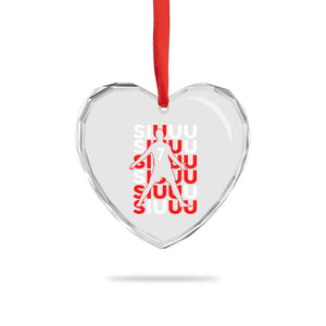 Siuuuu Celebration Number 7 Seven Soccer Fans Heart Crystal Glass Ornament TS02 Print Your Wear