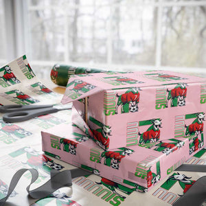 Siuuuu Game Day Soccer Celebration Wrapping Paper Roll Gift For Fans TS12 Light Pink Print Your Wear