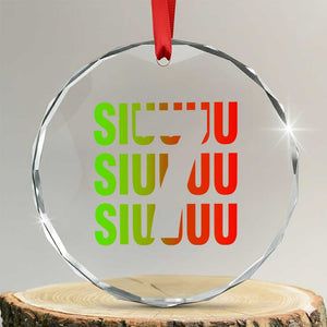 Siuuuu Soccer Celebration Crystal Glass Ornament Gift For Soccer Lovers TS12 Transparent Glass 3'' Circle Print Your Wear