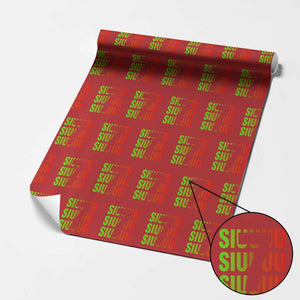 Siuuuu Soccer Celebration Wrapping Paper Roll Gift For Soccer Lovers TS12 Red Print Your Wear