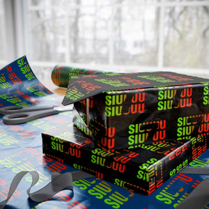 Siuuuu Soccer Celebration Wrapping Paper Roll Gift For Soccer Lovers TS12 Black Print Your Wear