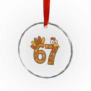 Six And Seven Meme Turkey Crystal Glass Ornament Funny Thanksgiving Gift TS12 Print Your Wear