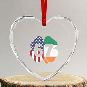 Six Seven 6 7 St Patricks Day Heart Crystal Glass Ornament 67 Meme Irish American Ireland Flag Lucky Shamrocks TS10 Transparent Glass 3'' Heart Print Your Wear