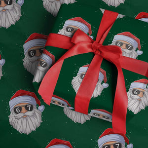 Six Seven 67 Christmas Meme Wrapping Paper Roll Funny Brainrot Santa Claus Gen Alpha Slang TS10 Green Print Your Wear