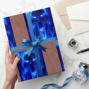 Six Seven Energy Overload Graphic Wrapping Paper Roll 67 Mason Kid Analog Horror Meme TS02 Mocha Print Your Wear