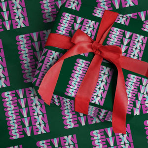 Six Seven Glitch Optical Illusion Meme Wrapping Paper Roll Funny Gen Z Alpha Gift TS12 Green Print Your Wear