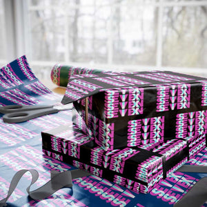 Six Seven Glitch Optical Illusion Meme Wrapping Paper Roll Funny Gen Z Alpha Gift TS12 Black Print Your Wear