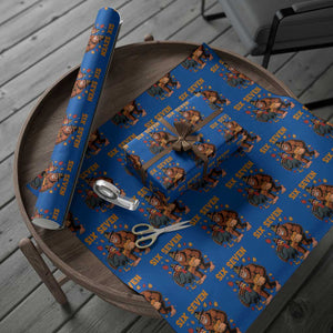Six Seven Meme Bigfoot And Turkey Wrapping Paper Roll Funny Thanksgiving Gift TS12 Blue Print Your Wear