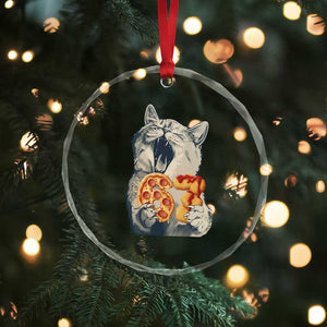 Six Seven Meme Cat 67 Pizza Nugget Crystal Glass Ornament Funny Gen Alpha 67 Trend Gift TS12 Print Your Wear