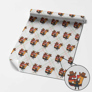 Six Seven Meme Cowboy Wrapping Paper Roll Funny Western 67 Trend Gift TS12 Christmas Plaid Print Your Wear