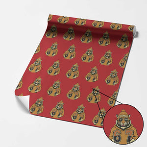 Six Seven Meme Tiger Football Fan Wrapping Paper Roll Gen Alpha Slang Gift TS12 Red Print Your Wear
