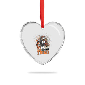 Six Seven Meme Tiger Football Heart Crystal Glass Ornament Funny Gen Z Alpha Gift TS12 Print Your Wear