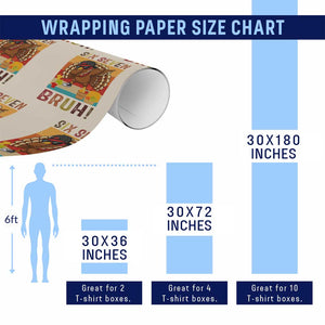 Six Seven Meme Turkey Dabbing Wrapping Paper Roll Funny Thanksgiving Gift TS12 Print Your Wear