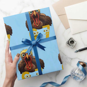 Six Seven Meme Turkey Wrapping Paper Roll Trending Gen Alpha Thanksgiving Gift TS12 Light Blue Print Your Wear