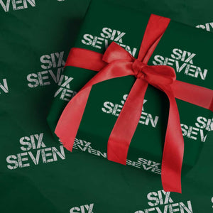 Six Seven Meme Vintage 67 Gen Alpha Meme Wrapping Paper Roll TS11 Green Print Your Wear
