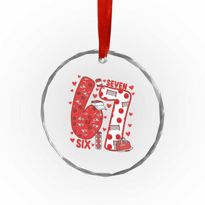 Six Seven Tennis Meme Crystal Glass Ornament Funny Gen Alpha Valentine TS12 Print Your Wear