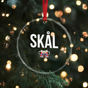 Skål Cheers in Norwegian Norway Crystal Glass Ornament Funny Drinking Beer Norwegian Scandinavian TS14 Print Your Wear