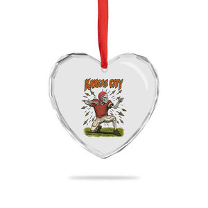 Skeleton Football Lover Heart Crystal Glass Ornament Touchdown Game Day Lifestyle TS12 Print Your Wear