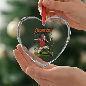 Skeleton Football Lover Heart Crystal Glass Ornament Touchdown Game Day Lifestyle TS12 Print Your Wear