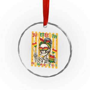 Skeleton Juneteenth Freedom Crystal Glass Ornament African American Pride Gift TS12 Print Your Wear