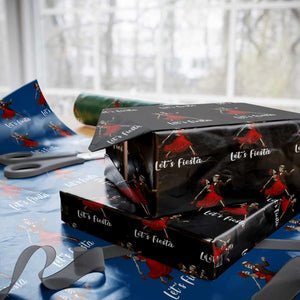 Skeleton Mexican Christmas Wrapping Paper Roll Let us Fiesta TS14 Black Print Your Wear