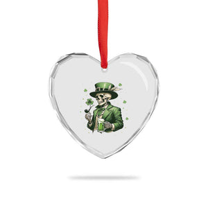 Skeleton St Patricks Day Drinking Heart Crystal Glass Ornament Irish Party Gift TS12 Print Your Wear