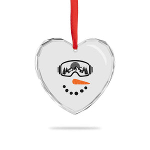 Ski Snowboard Snowman Face Heart Crystal Glass Ornament Goggles Skiing Snow Ski Lover Skier TS10 Print Your Wear
