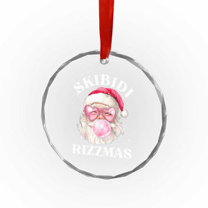 Skibidi Rizzmas Xmas Crystal Glass Ornament Rizz Santa Pink Bubble Gum Funny Xmas Gen Alpha Girl Kids TS10 Print Your Wear