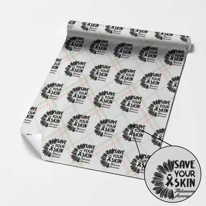 Skin Cancer Fighter Wrapping Paper Roll Save Your Skin TS12 Christmas Plaid Print Your Wear