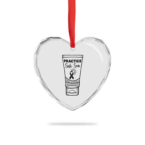 Skin Cancer Prevention Heart Crystal Glass Ornament Practice Safe Sun Awareness Gift TS12 Print Your Wear