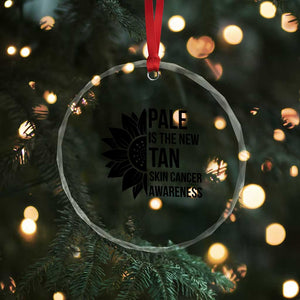 Skin Cancer Survivor Warrior Crystal Glass Ornament Pale Is The New Tan TS12 Print Your Wear