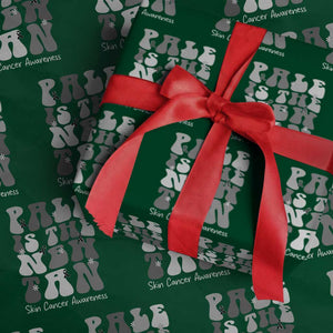 Skin Cancer Warrior Wrapping Paper Roll Pale Is The New Tan TS12 Green Print Your Wear