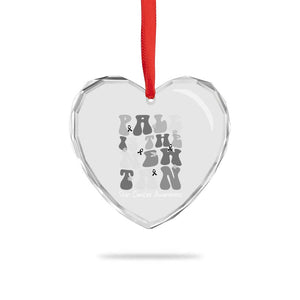 Skin Cancer Warrior Heart Crystal Glass Ornament Pale Is The New Tan TS12 Print Your Wear
